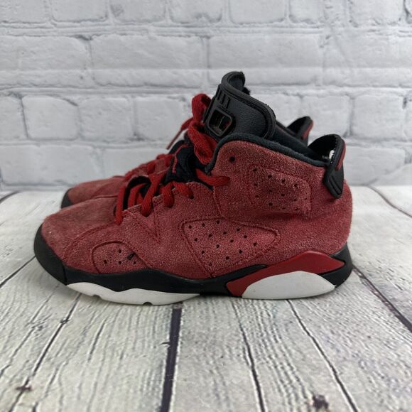 2022 Nike Air Jordan 6 Retro‎ Toro - Kids Youth Size 13C (DV3605-600) Suede Red - Picture 3 of 8